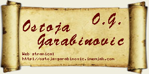 Ostoja Garabinović vizit kartica